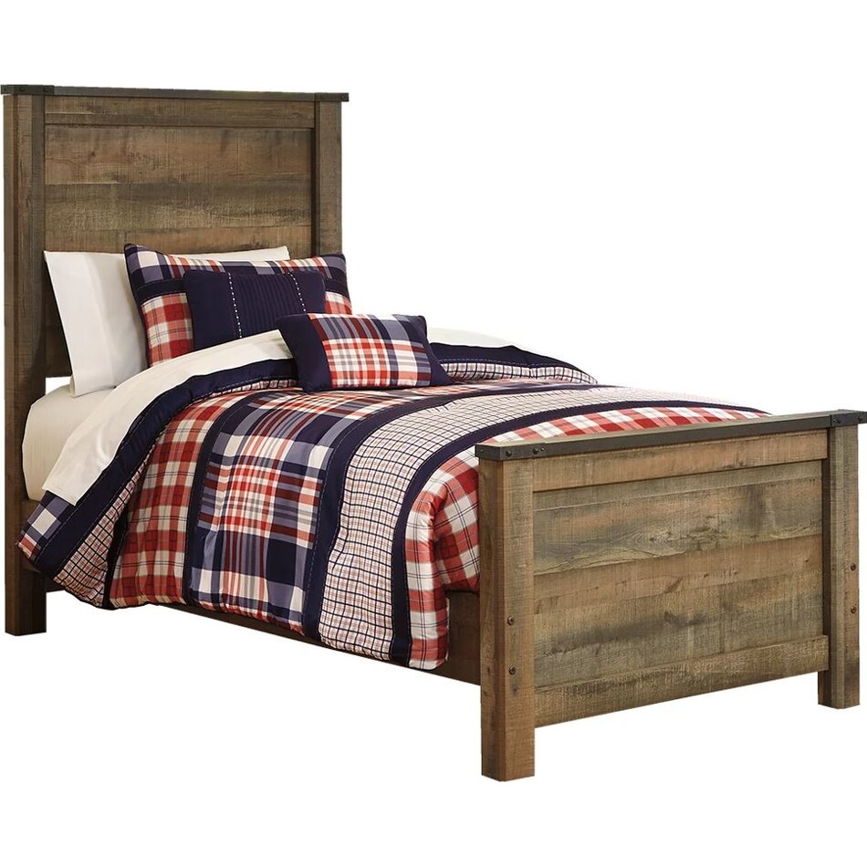 trinell brown twin panel bed apk b tpb  