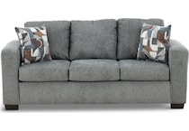 tristin living room dark gray st stationary fabric sofa   