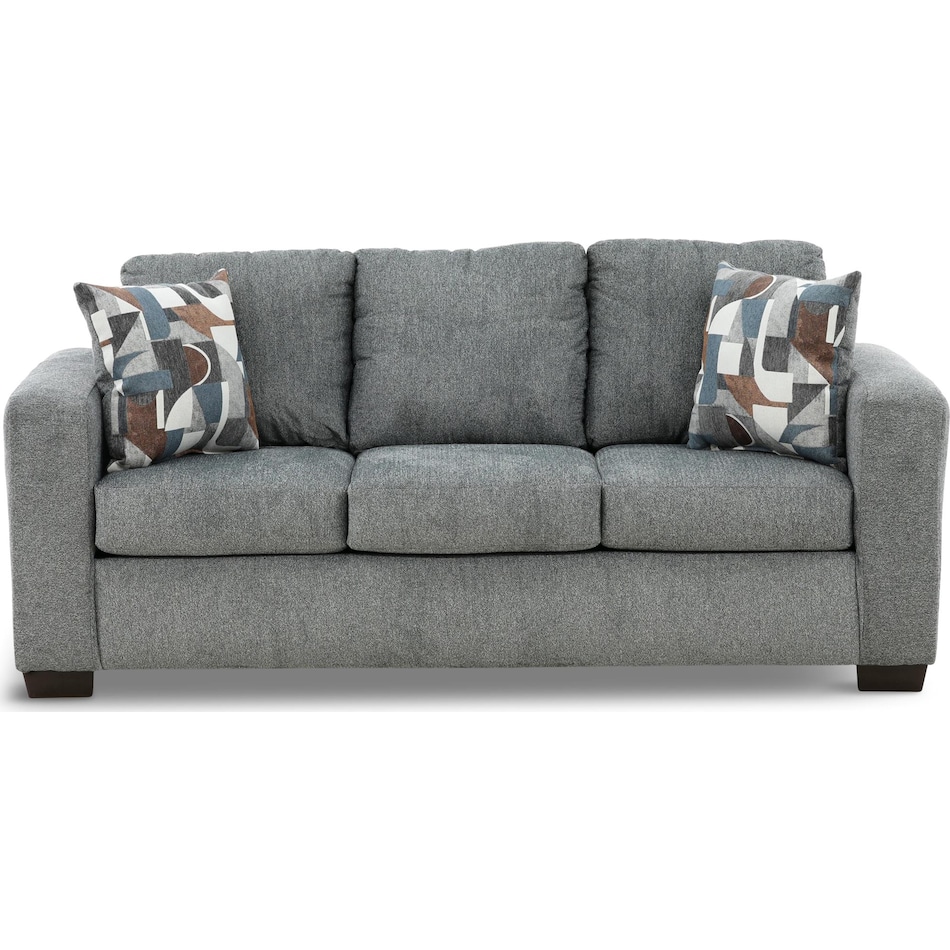 tristin living room dark gray st stationary fabric sofa   