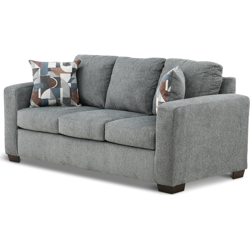 tristin living room dark gray st stationary fabric sofa   