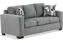 tristin living room dark gray st stationary fabric sofa   