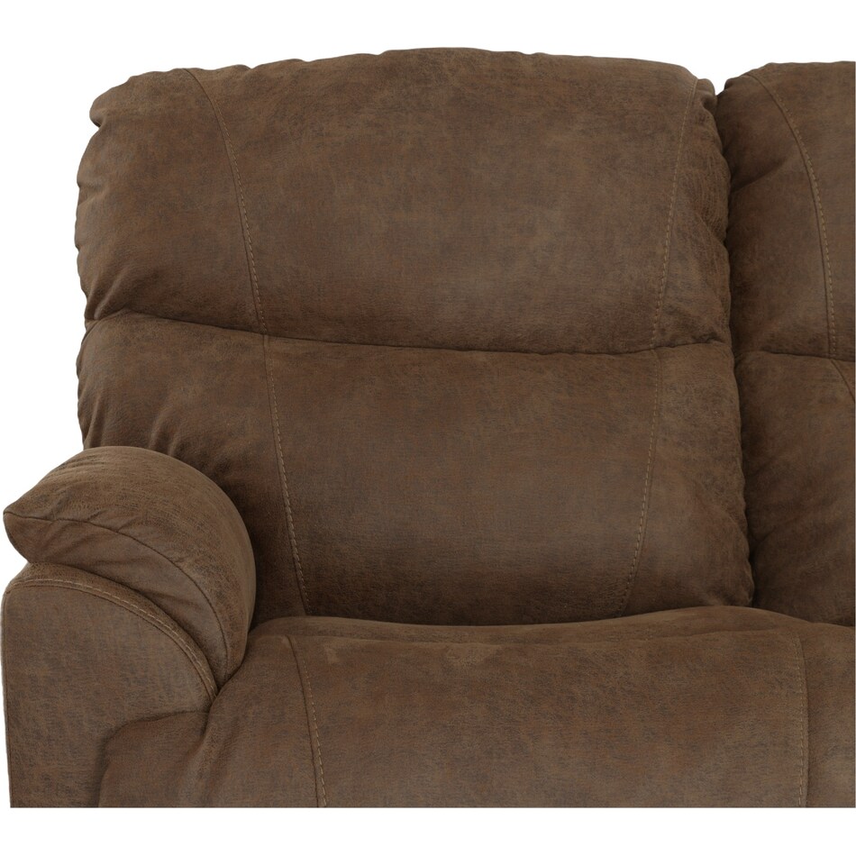 trouper brown reclining sofa   
