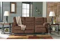 tulen brown reclining sofa   