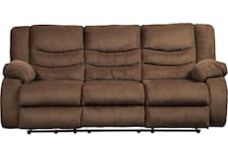 tulen brown reclining sofa   