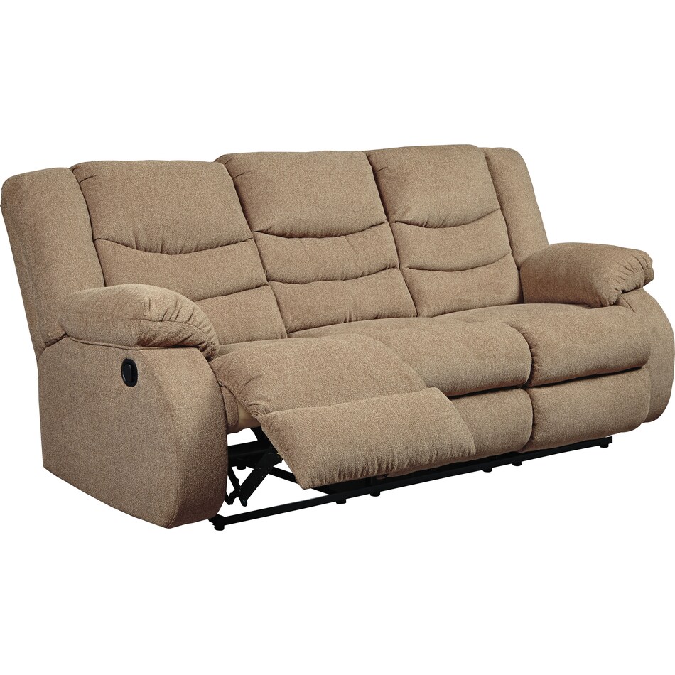 tulen light brown reclining sofa   