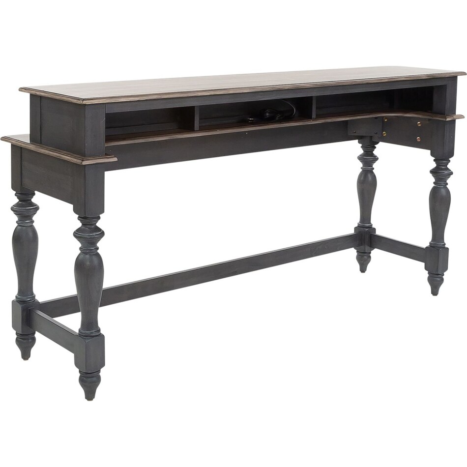 two tone console table   