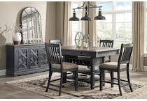 tyler creek dining room black   gray dr feo dining table pack rm  