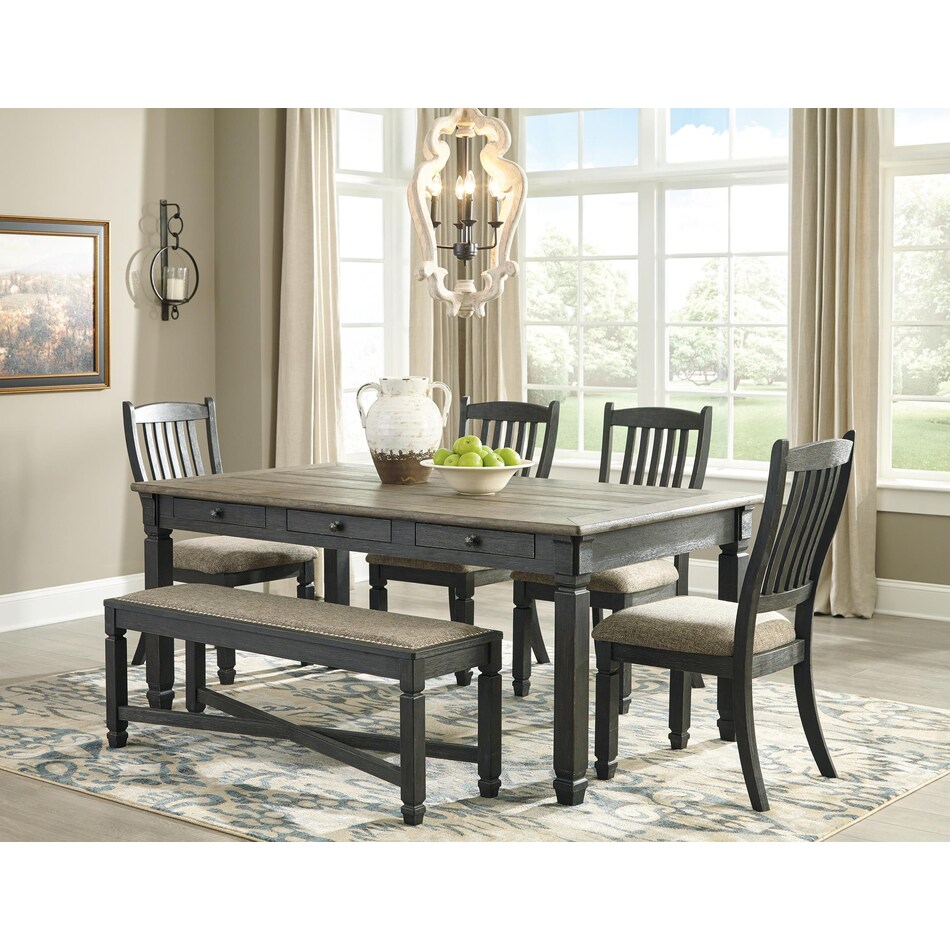 tyler creek dining room black   gray dr packages rm  
