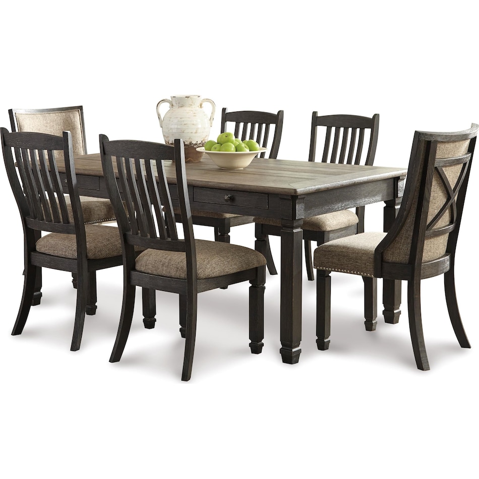 tyler creek dining room black   gray dr packages rm  