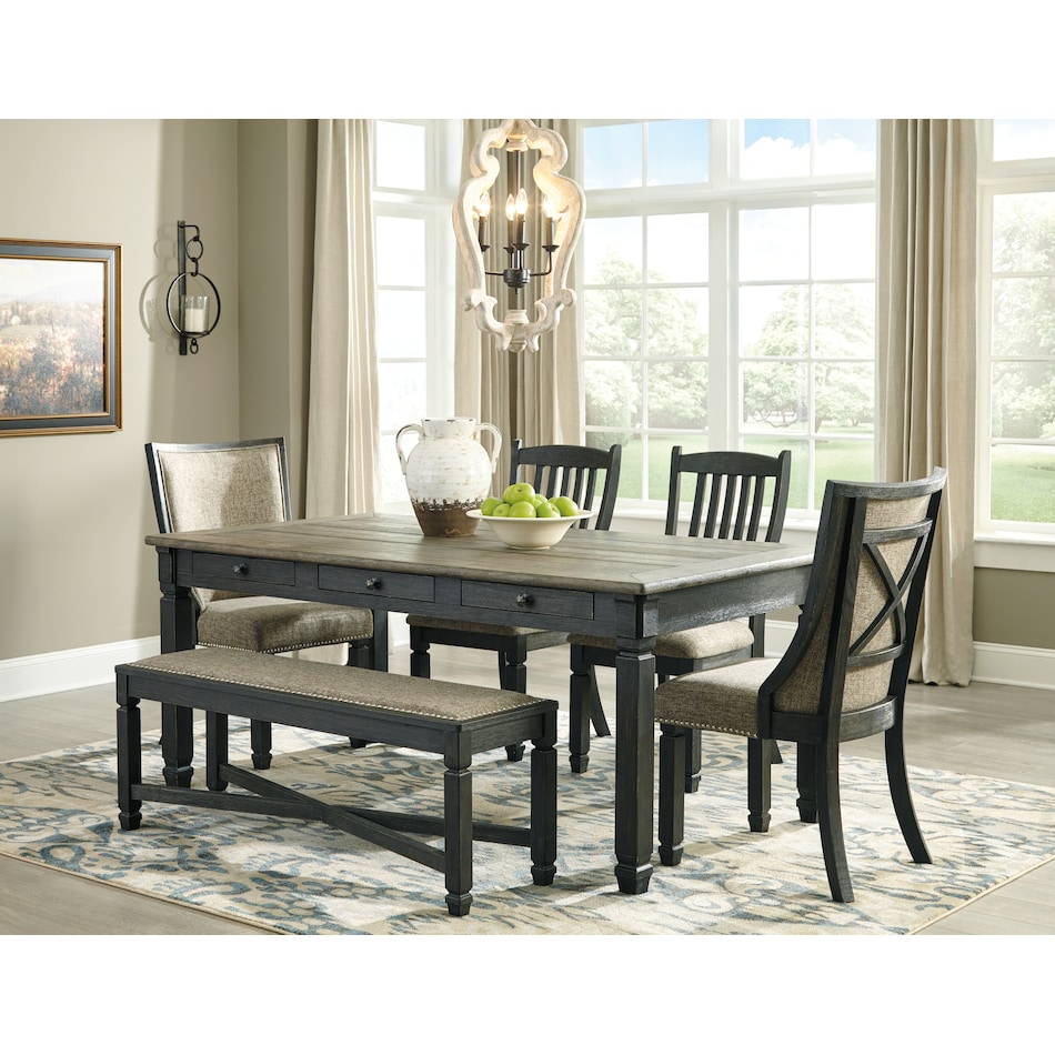 tyler creek black   gray dr side chair d   