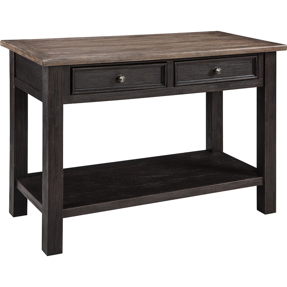 tyler creek grayish brown  black oc sofa table t   