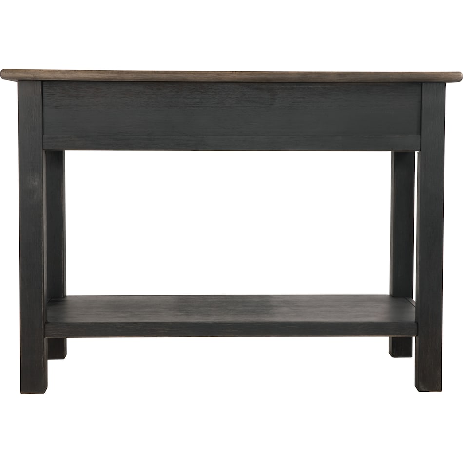 tyler creek grayish brown  black oc sofa table t   