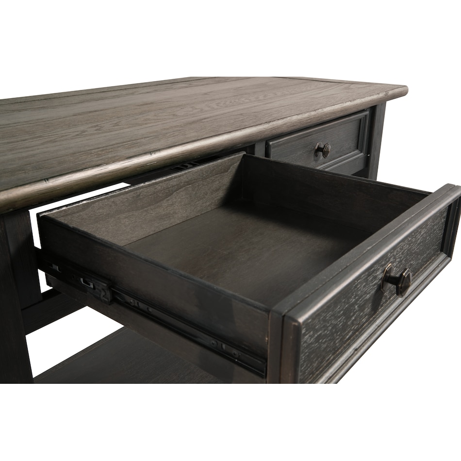 tyler creek grayish brown  black oc sofa table t   