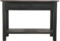 tyler creek grayish brown  black oc sofa table t   