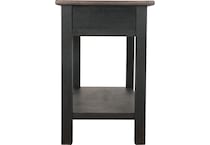 tyler creek grayish brown  black oc sofa table t   