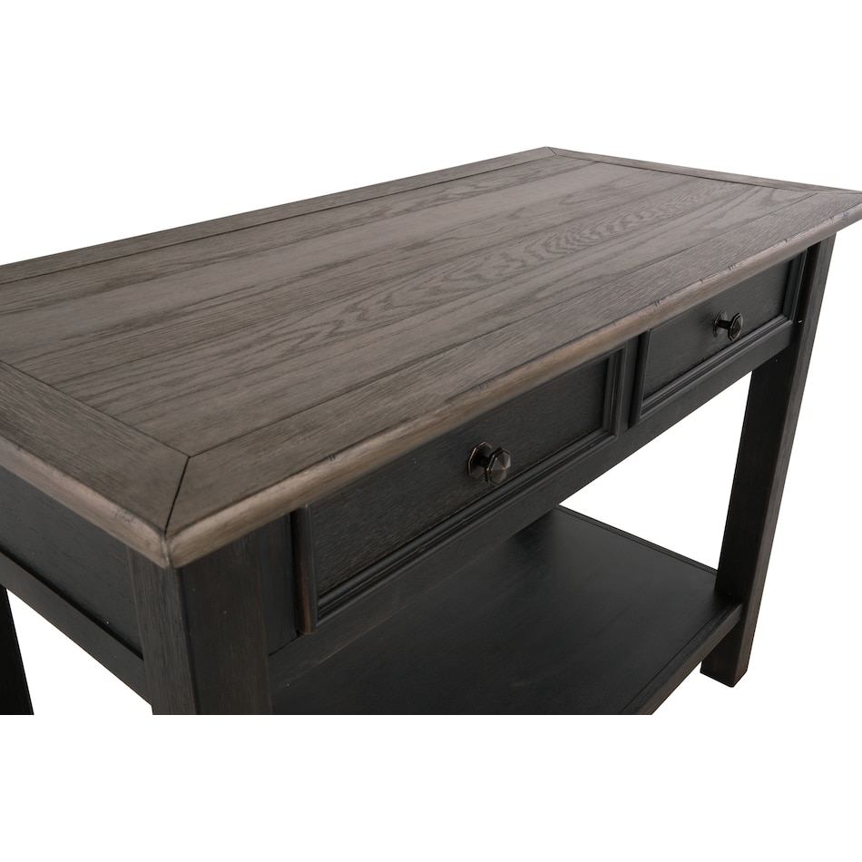 tyler creek grayish brown  black oc sofa table t   