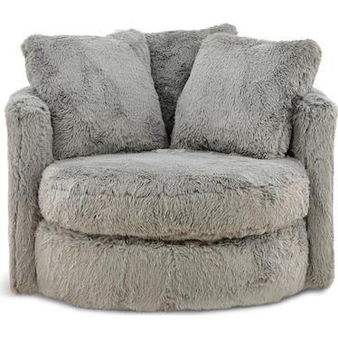 Vail Fur Swivel Chair