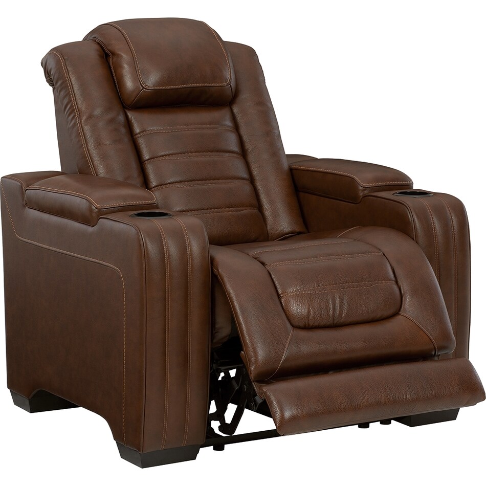 venaldi brown leather power recliner   