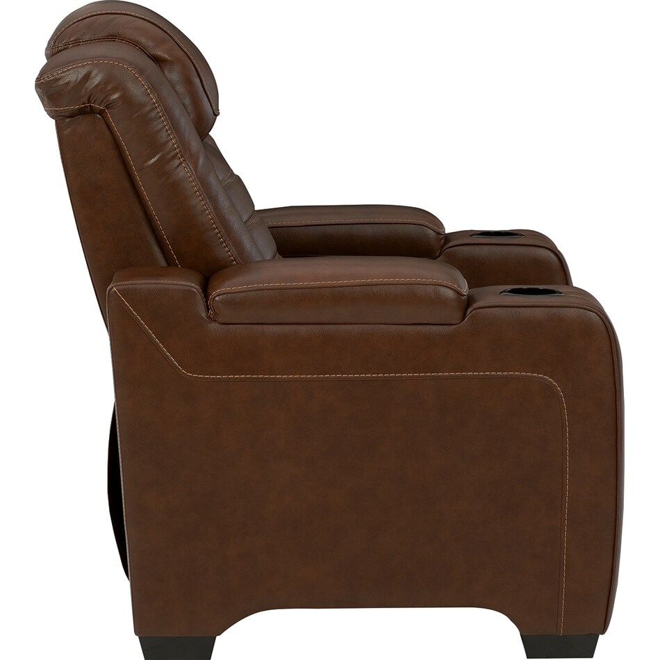 venaldi brown leather power recliner   