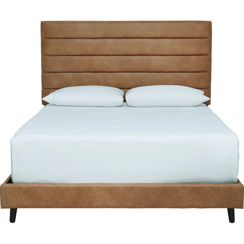 vintasso brown queen upholstered bed b   