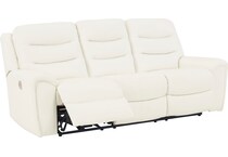warlin white power reclining sofa   