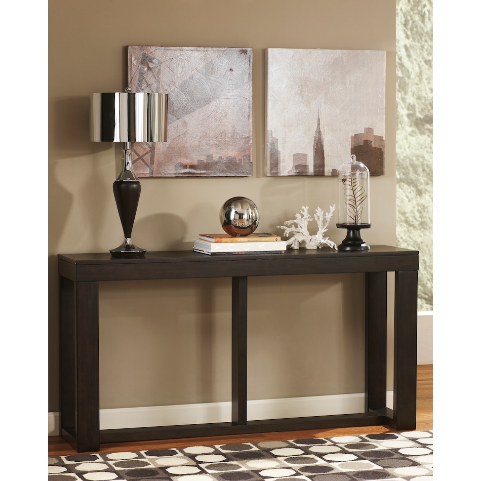 watson dark brown oc sofa table t   