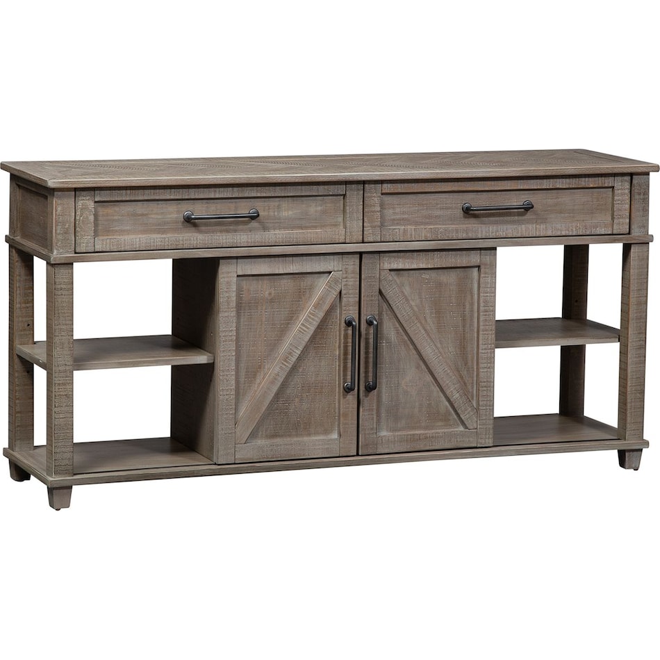 weathered taupe oc sofa table   