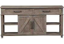 weathered taupe oc sofa table   