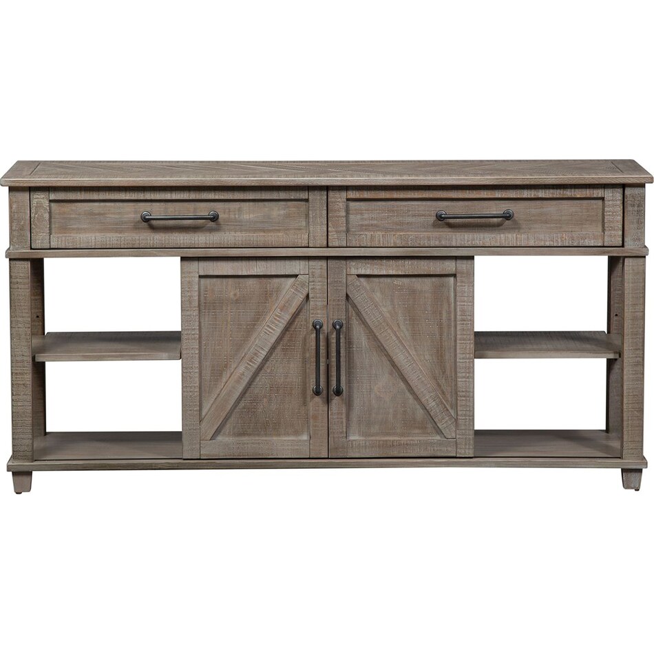 weathered taupe oc sofa table   