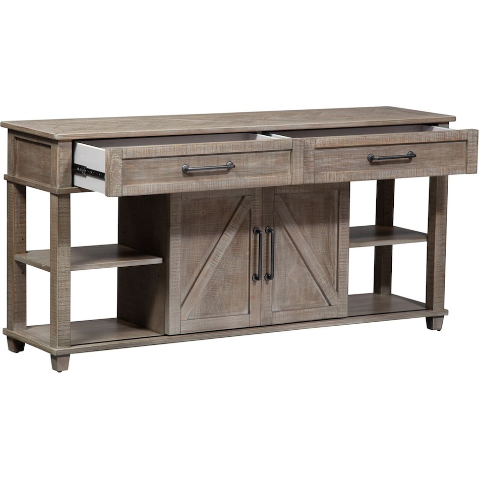 weathered taupe oc sofa table   