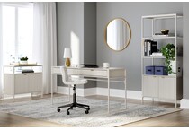 white desk h   