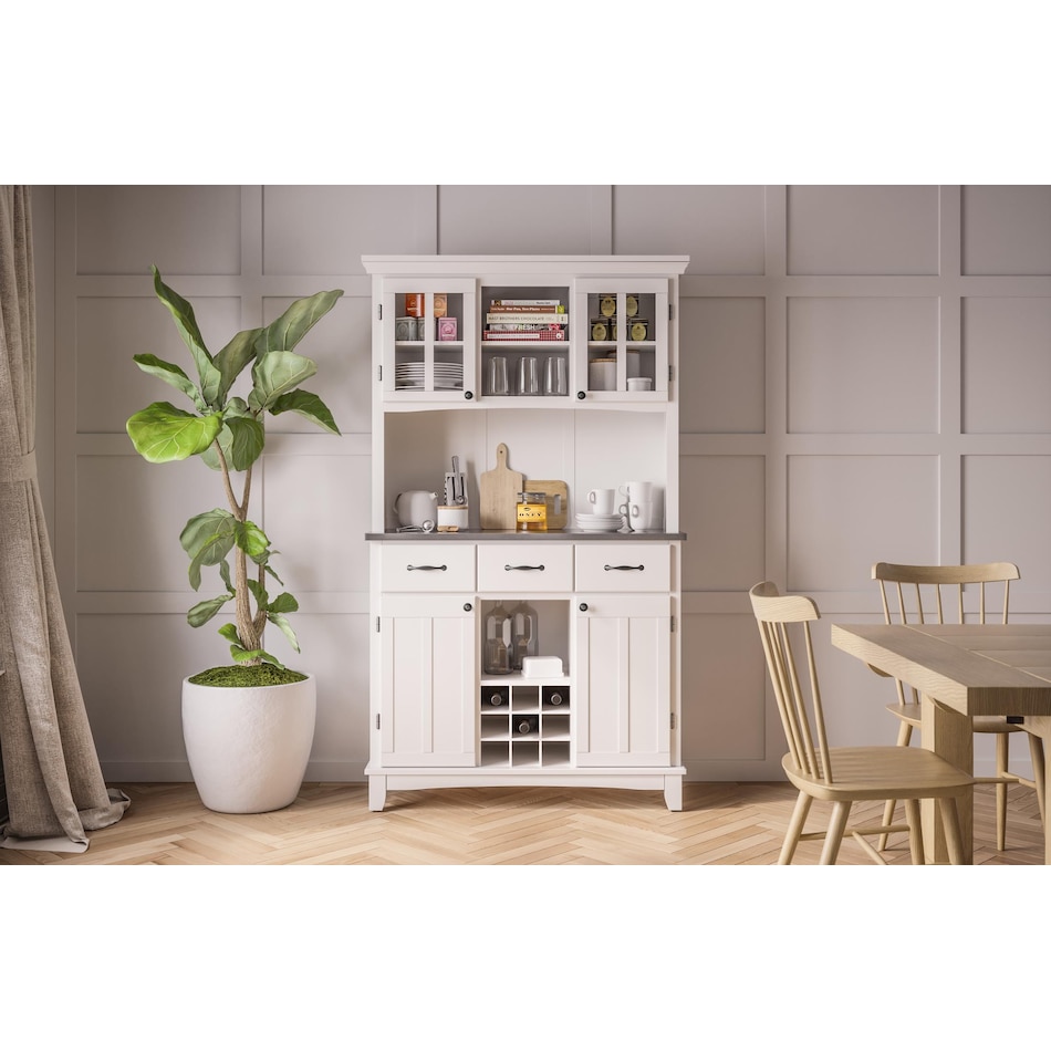 white dr buffet server     