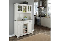 white dr buffet server     