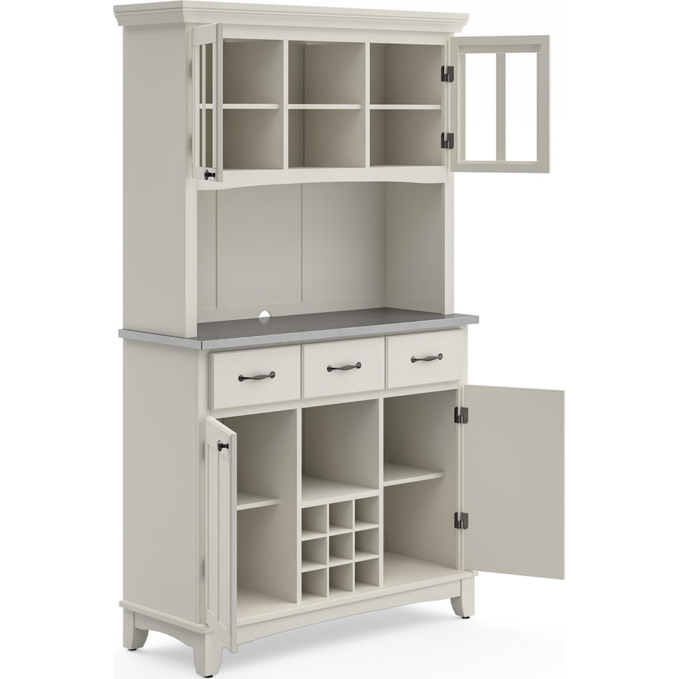 white dr buffet server     