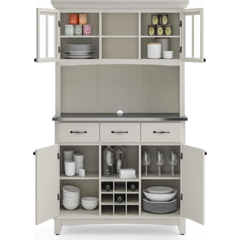 white dr buffet server     