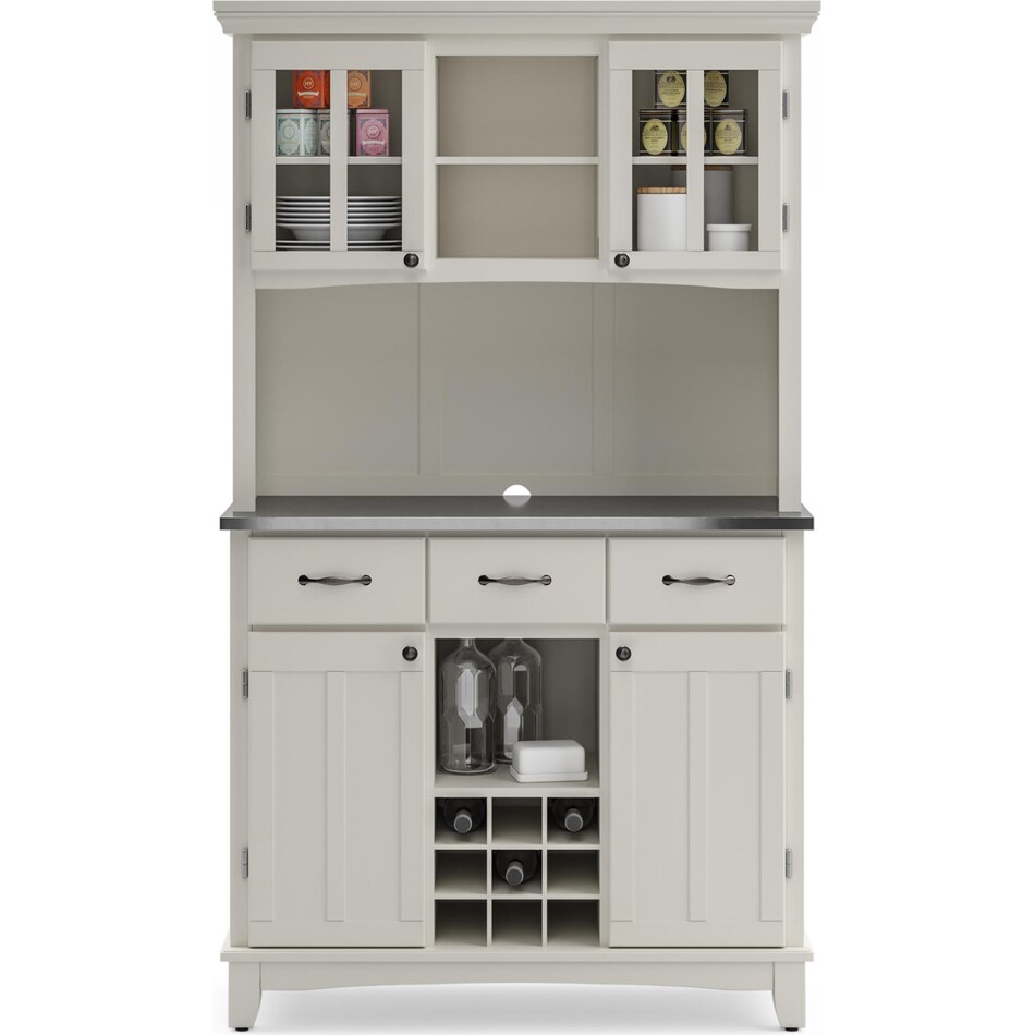 white dr buffet server     