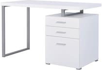 white of desk   