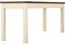 whitesburg brown   cottage white dining table d   