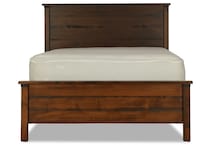 wildwood brown queen panel bed p  