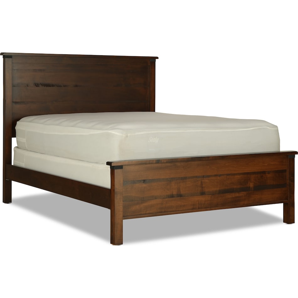 wildwood brown queen panel bed p  