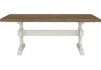 willowbrook dining brown   white dr dining table reg hgt   