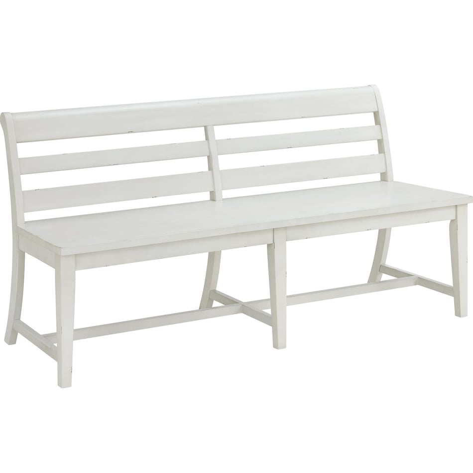 willowbrook dining white dr bench   