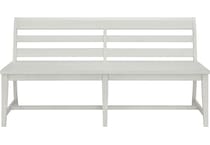 willowbrook dining white dr bench   