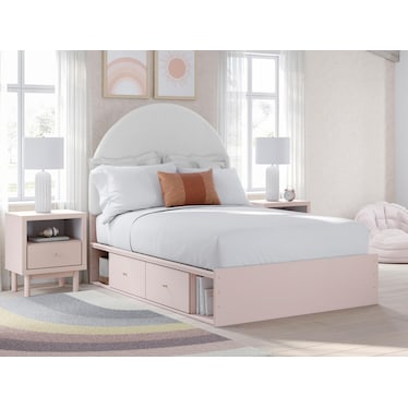 Wistenpine Upholstered Panel Bed with Storage