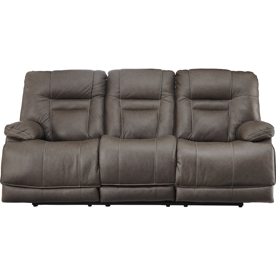 wurstrow gray mt motion leather sofa p u  