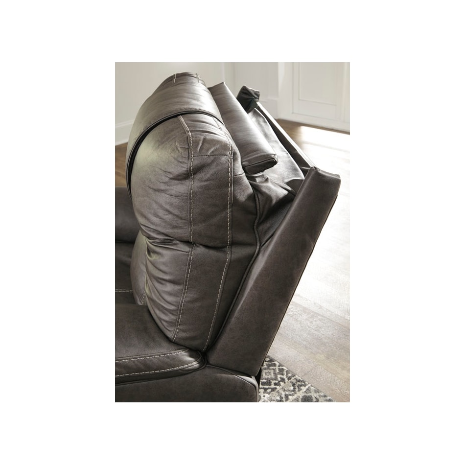 wurstrow gray mt motion leather sofa p u  