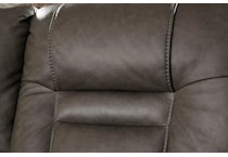 wurstrow gray mt motion leather loveseat p u  