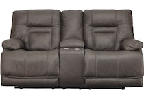 wurstrow gray mt motion leather loveseat p u  