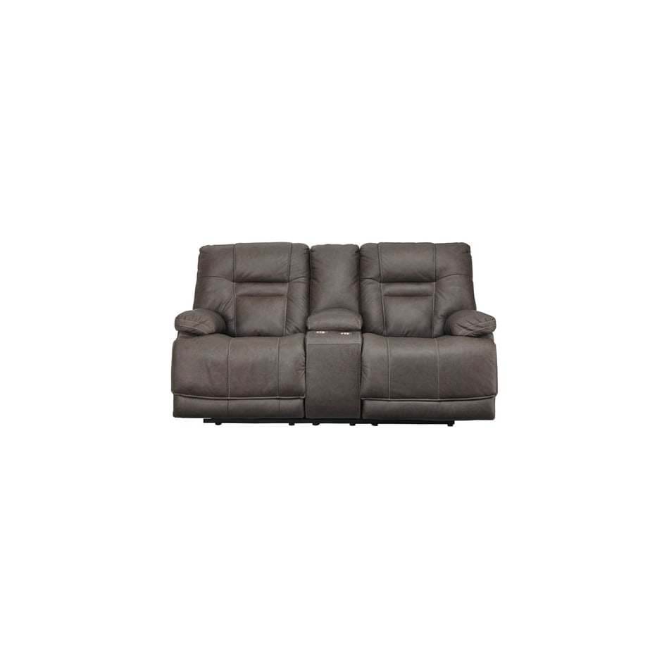 wurstrow gray mt motion leather loveseat p u  