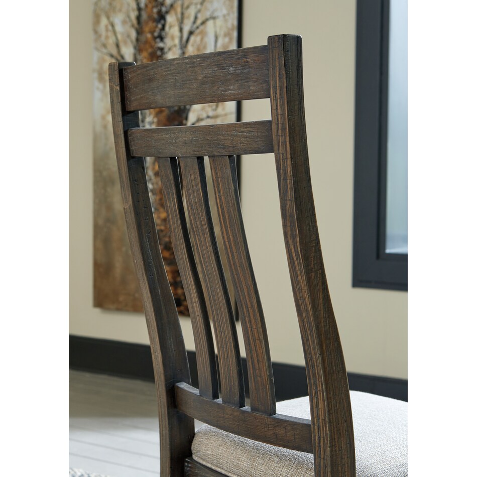 wyndahl rustic brown side chair d   